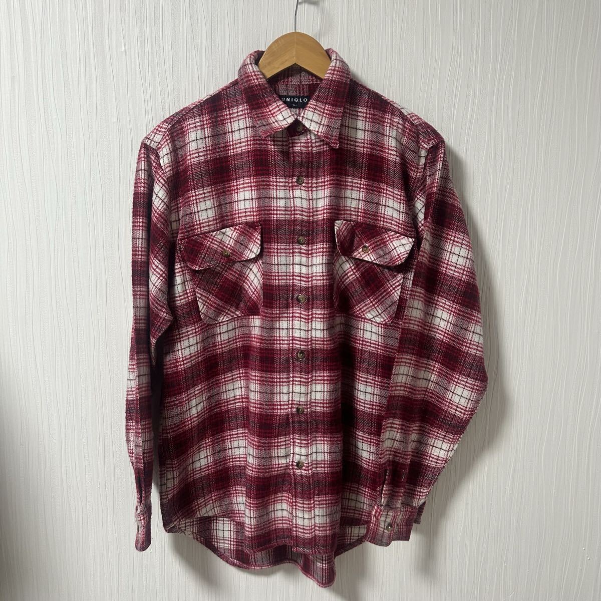 90s 00s UNIQLO ユニクロ チェックシャツ 長袖シャツ メンズ サイズL オールド ユニクロ OLD ヴィンテージ a1214拍卖
