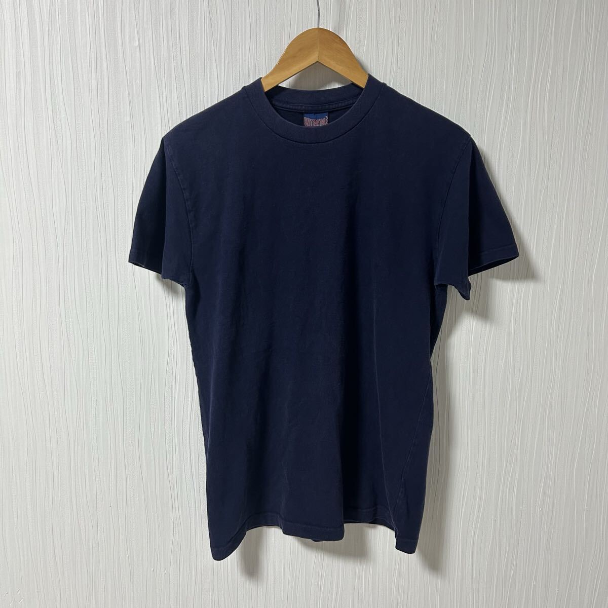 UNITED ATHLE ユナイテッドアスレ バックプリント 半袖Tシャツ ネイビー サイズL 一風堂 イップウドウ 丸首 クルーネック ラーメン a1226拍卖