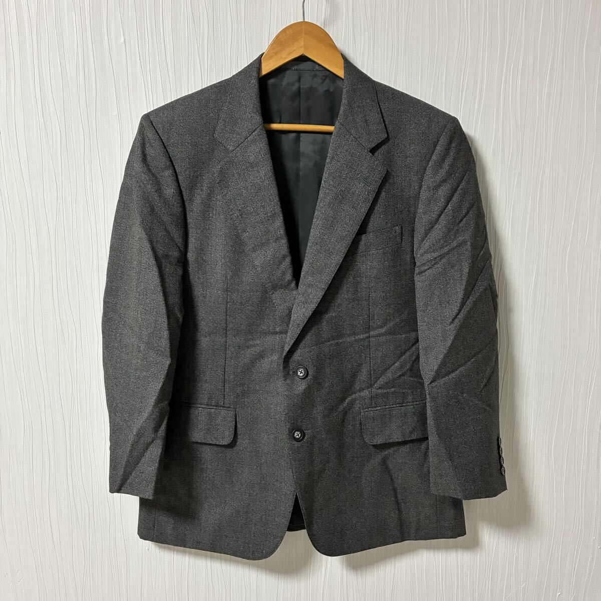 Burberry バーバリー シングルジャケット グレー サイズAB5 サイドベンツ 総裏 2B ウールジャケット メンズ a1248拍卖