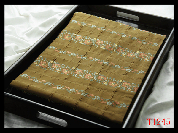 蔵【T1245】厳選逸品 唐草花段紋 梅幸茶色地 気品豊かに 正絹高級美術名古屋帯 ◇検簪着物袋帯和装小物帯締め拍卖