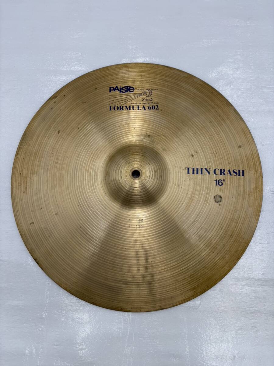 【青ロゴ】PAISTE パイステ FORMULA 602 THIN CRASH 16インチ シンバル ヴィンテージ 楽器 現状品拍卖