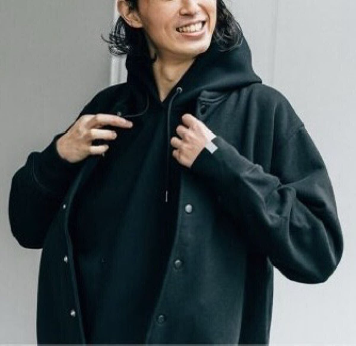 美品 LOOPWHEELER for LOWERCASE 別注 ツリアミウラケ スウェット スタジャン EDIFICE エディフィス XL ブラック 黒拍卖