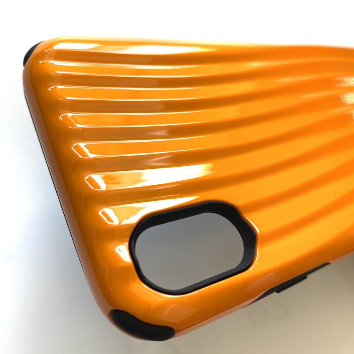 iPhone X/XS用ハードケース★耐衝撃吸収★四隅エアクッション付★キャリーケースデザイン★ELECOM★オレンジ拍卖