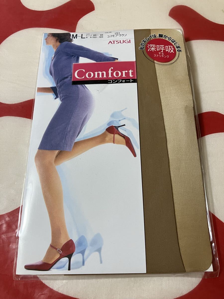 atsugi comfort M-L コスモブラウン パンティストッキング 立体ダイヤマチ 足型 つま先丈夫 パンスト panty stocking アツギ 拍卖