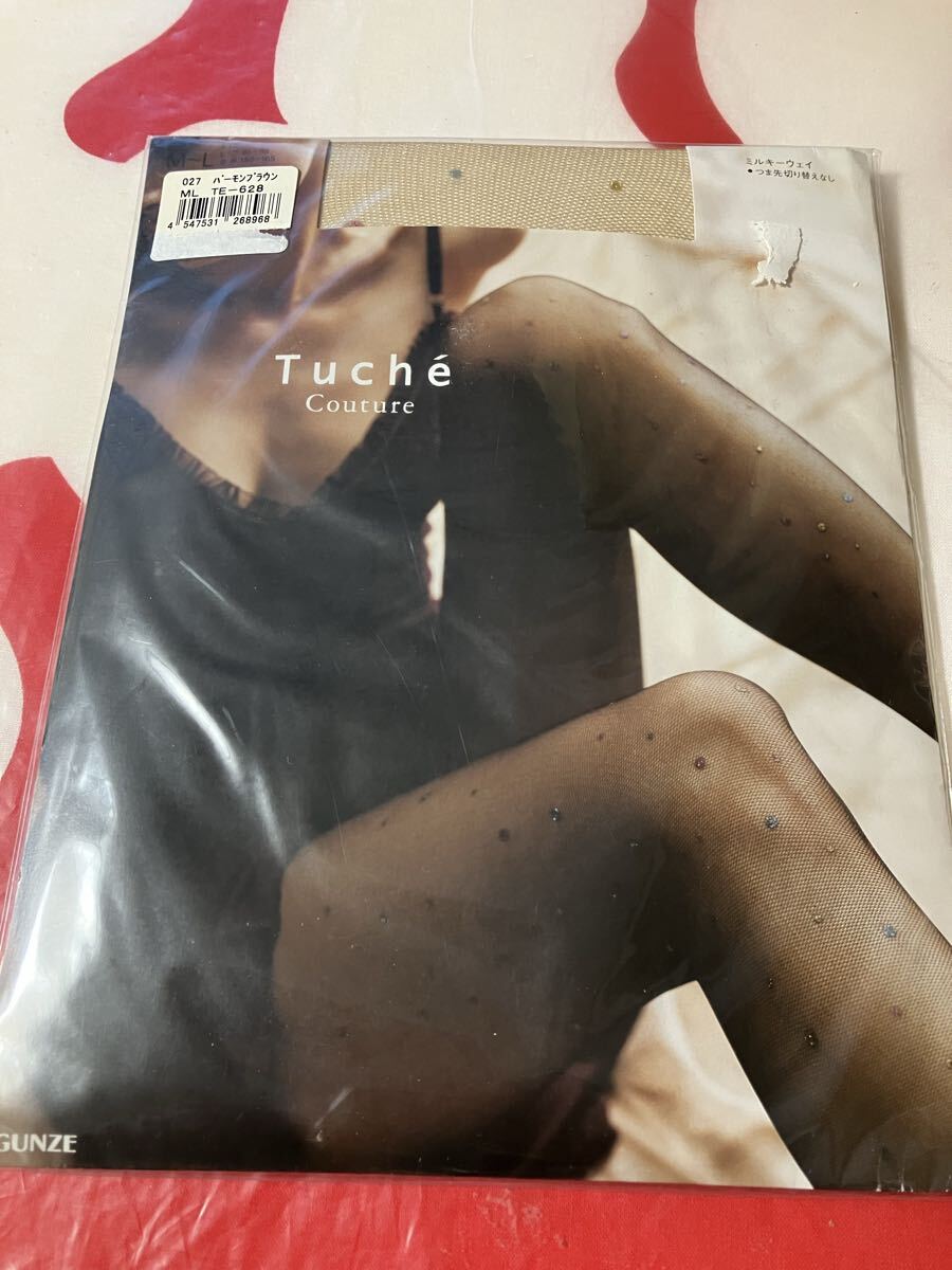 gunze tuche couture ミルキーウェイ バーモンブラウン パンティストッキング グンゼ パンスト 柄 デザイン panty stocking トゥシェ 模様拍卖