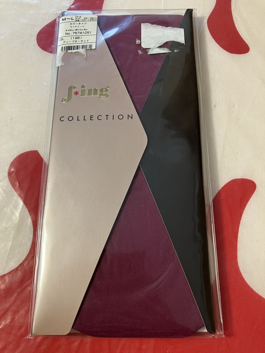 fukuske f *ing collection カラー タイツ 50デニール ディープオーキッド 福助 color tights M-L 紫拍卖