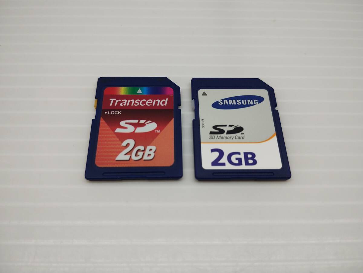 2枚セット 2GB SAMSUNG Transcend フォーマット済み SDカード メモリーカード拍卖