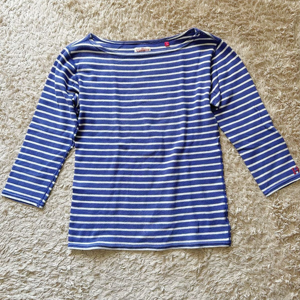 ハリウッドランチマーケット ボーダーTシャツ ボートネック HOLLYWOOD RANCH MARKET 2拍卖