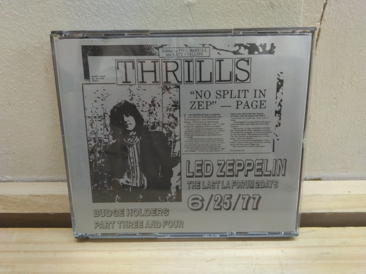 M87◆『レッドツェッペリンLedZeppelin スリルズ TIRILLS 2枚組イタリア盤CD 1977年ロサンジェルス-LIVE 1992年』250928拍卖