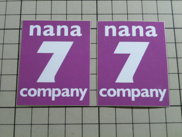 正規品 nana company ステッカー 2枚 (44mm×55mm) ナナカンパニー拍卖