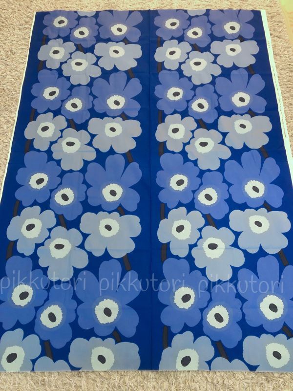★ Marimekko マリメッコ 生地 ファブリック PIENI UNIKKO ピエニウニッコ 青 196cm ★拍卖