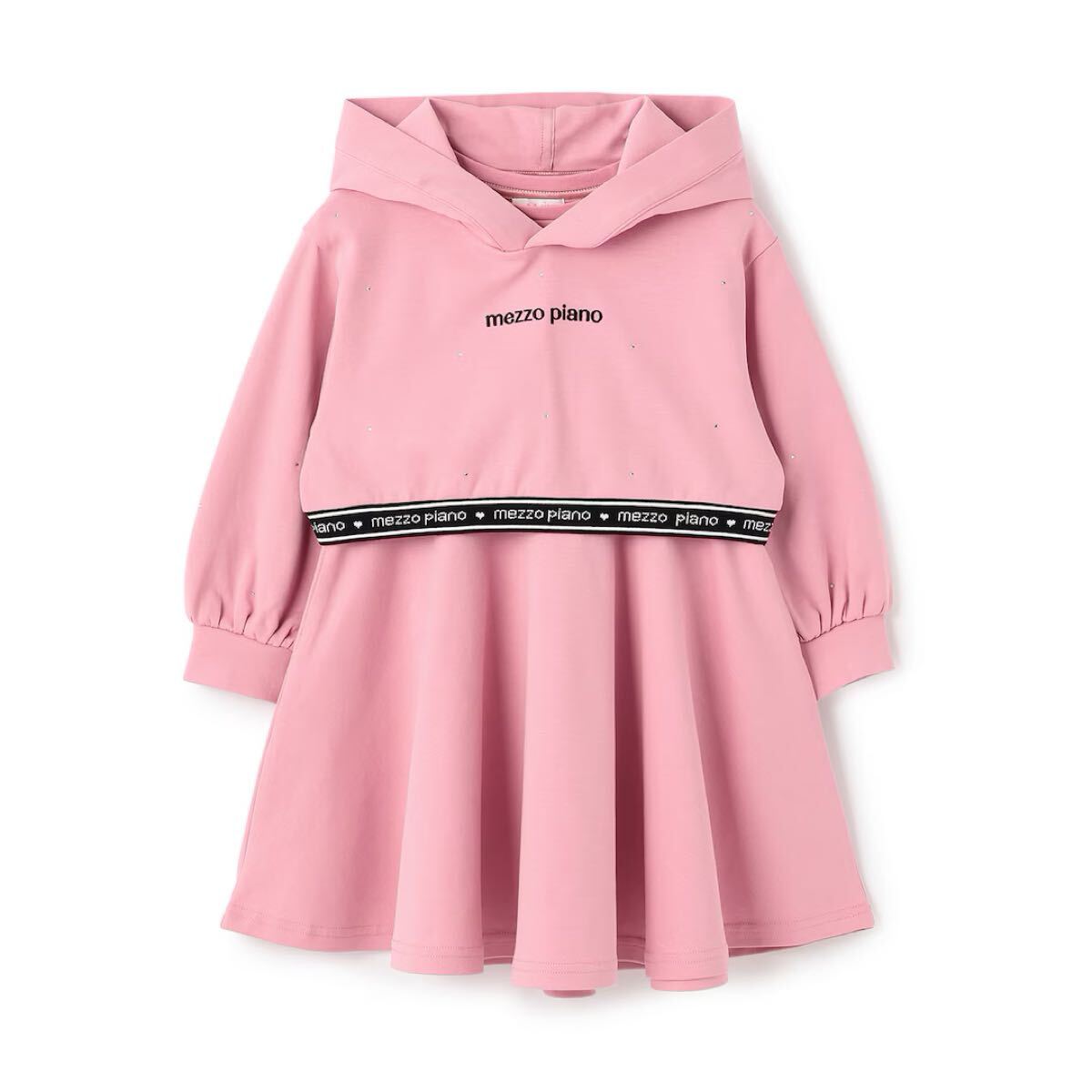 メゾピアノ新品新作タグ付きラインストーンパーカ&半袖ワンピースセット110拍卖