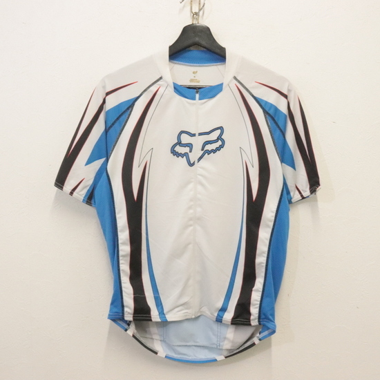 M865 2000年代製 サイクリングシャツ■00s 表記Mサイズ 白 ホワイト フルジップ メッシュ アメカジ ストリート 古着 激安 希少 古着卸 90s拍卖