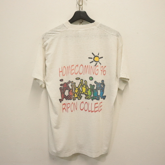 j912 90sビンテージ フルーツオブザルーム 半袖Tシャツ■1990年代製 表記Lサイズ 白 ホワイト パロディー アメカジ 古着 古着卸 激安拍卖