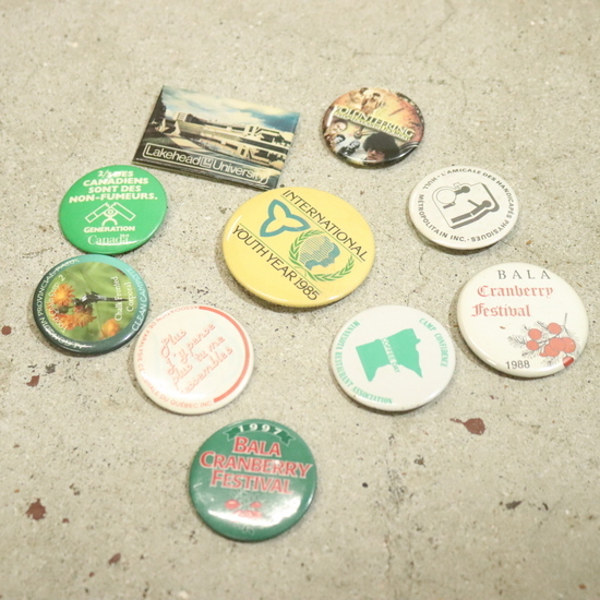 Badge33 80s~ビンテージ 缶バッジ■1980年代製~ メッセージ アート アニマル フラワー 古着 アメカジ 雑貨 アクセサリー 小物 90s拍卖