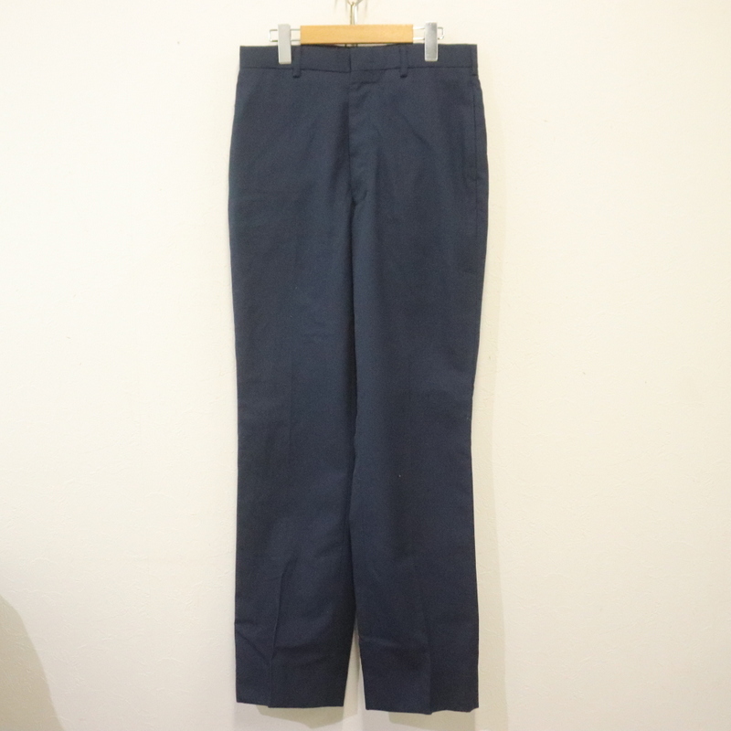 A731 2000年代製 LOGISTICS ロジスティック 民間 ウール スラックスパンツ■00s 表記30インチ ネイビー 紺 アメカジ 古着 古着卸 激安 希少拍卖