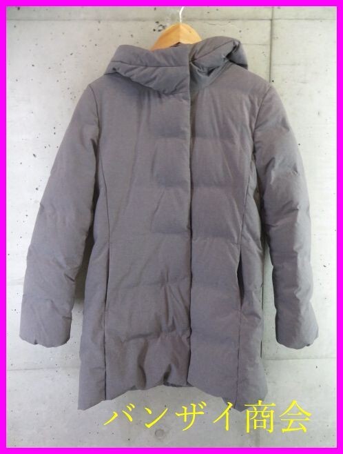 1090b23◆美品です◆軽量◆UNIQLO ユニクロ フーディ シームレス ダウンコート M/パーカー/ダウンジャケット/ベスト/レディース女性/グレー拍卖