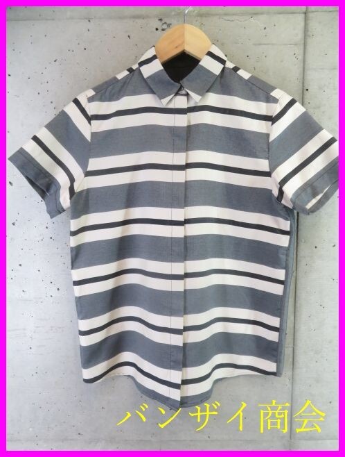 【送料300円可】6090b14◆美品です◆Paul Smith ポールスミス 半袖ボーダーシャツ 38/ブラウス/ジャケット/コート/ニットセーター/ベスト拍卖