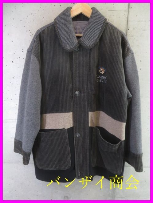 5190b22◆日本製◆VAZIIE バジイエ 中綿 コーデュロイ×ニットジャケット コート 46/ブルゾン/ポロシャツ/デニムジーンズ/パンツジーパン 拍卖