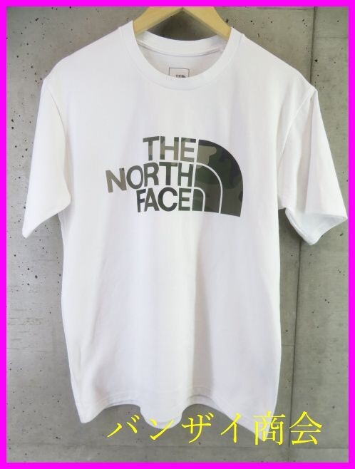 【送料300円可】7190b3◆良品◆デカロゴ◆THE NORTHFACE ノースフェイス 迷彩カモフラージュ 半袖Tシャツ S/アウトドアジャケット/パンツ拍卖