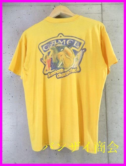 【送料300円可】6290b8◆ヴィンテージ◆企業物◆CAMEL キャメル 半袖Tシャツ/カットソー/タバコ/煙草/古着拍卖