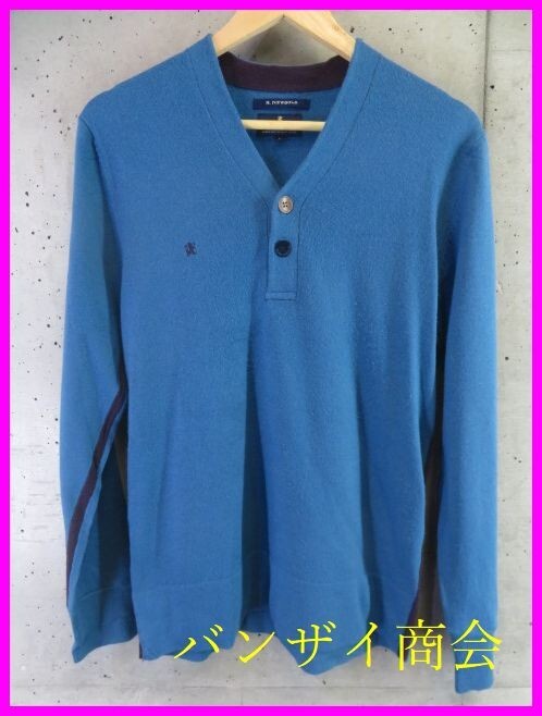 9290b13◆ポールスミス◆R.NEWBOLD アールニューボールド ヘンリーネック ウールニットセーター L/ポロシャツ/ジャケット/コート/パンツ拍卖