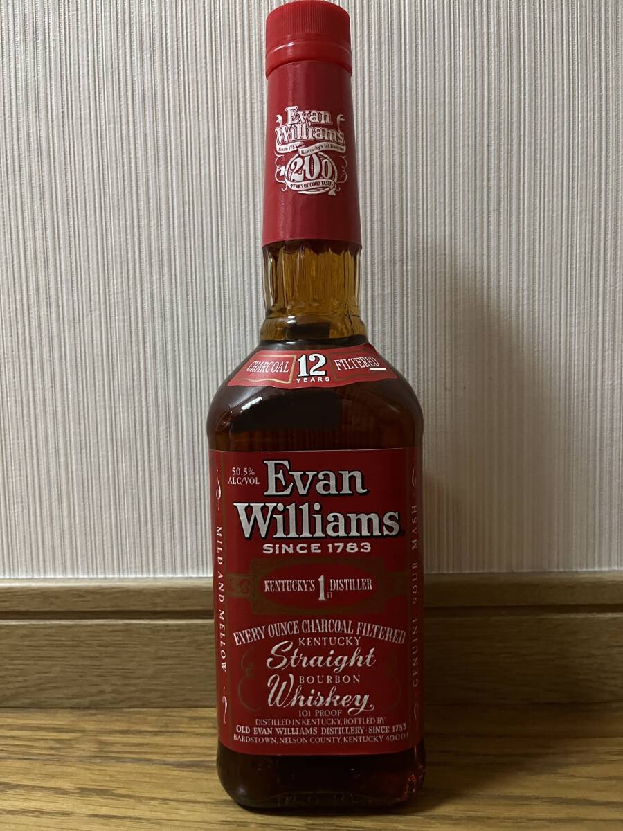 旧旧ボトル【エヴァン ウィリアムス 12年】Evan Williams・旧々ラベル・50.5%・750ml・エヴァン ウィリアムズ12・エヴァン ウイリアムス12拍卖