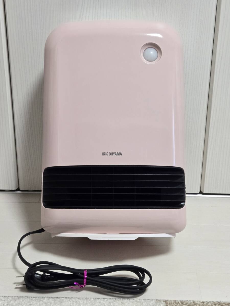 <中古>アイリスオーヤマ セラミックファンヒーター 人感センサー付き 大風量 1200W 2段階温度調整 PDH-1200TD1-P ピンク 2020年製拍卖