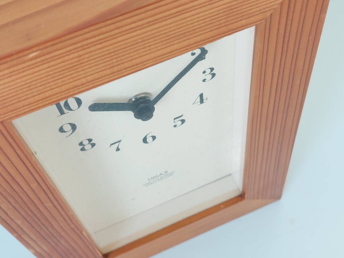 UMAJI 木製置時計⌒◆ ⌒1オーナー/1995年くらい◆デザインIOTA◆QUARTZ/日本製/国産/ウマジ◆遅れます◆匿名配送/送料¥410拍卖