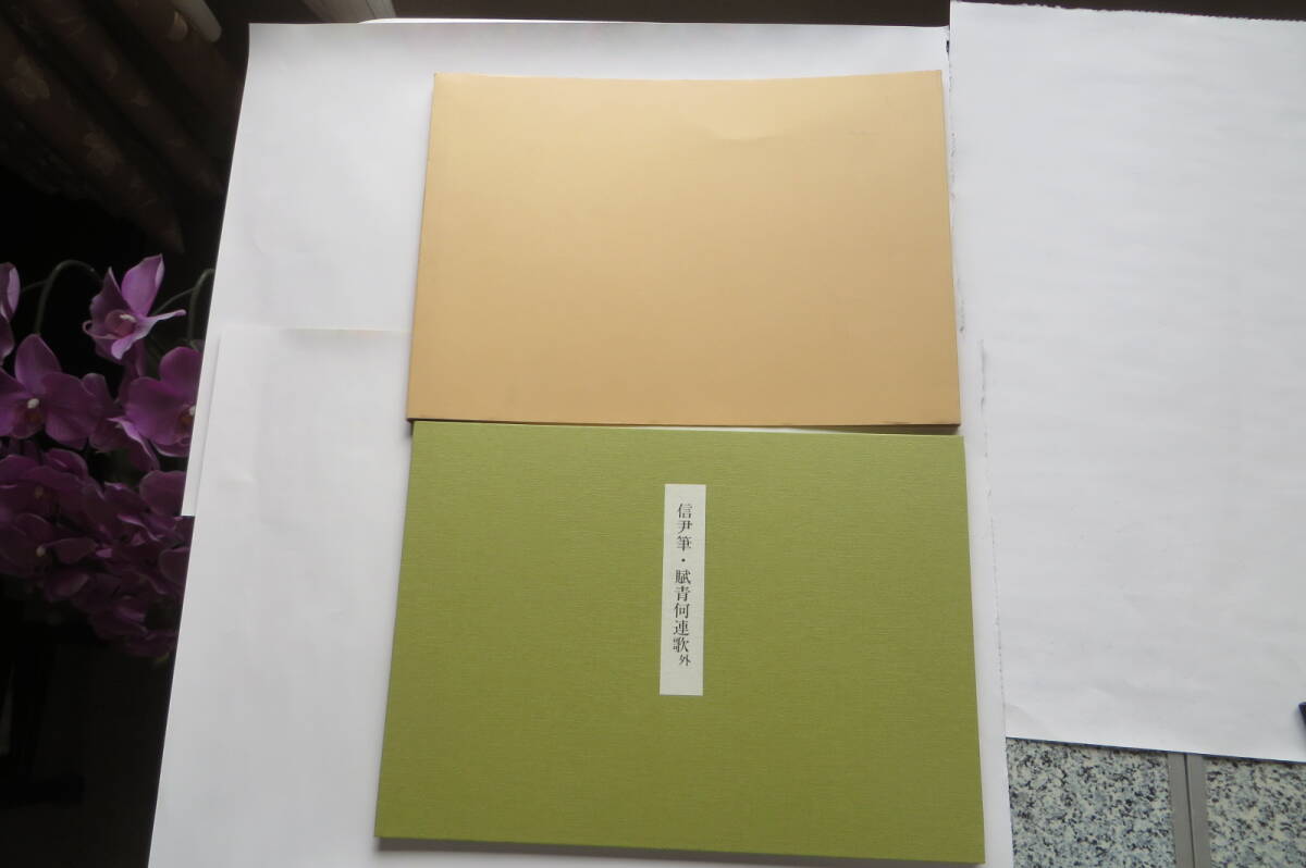 8645 信尹筆 賦青何連歌外 平成2年 伊藤鳳雲拍卖