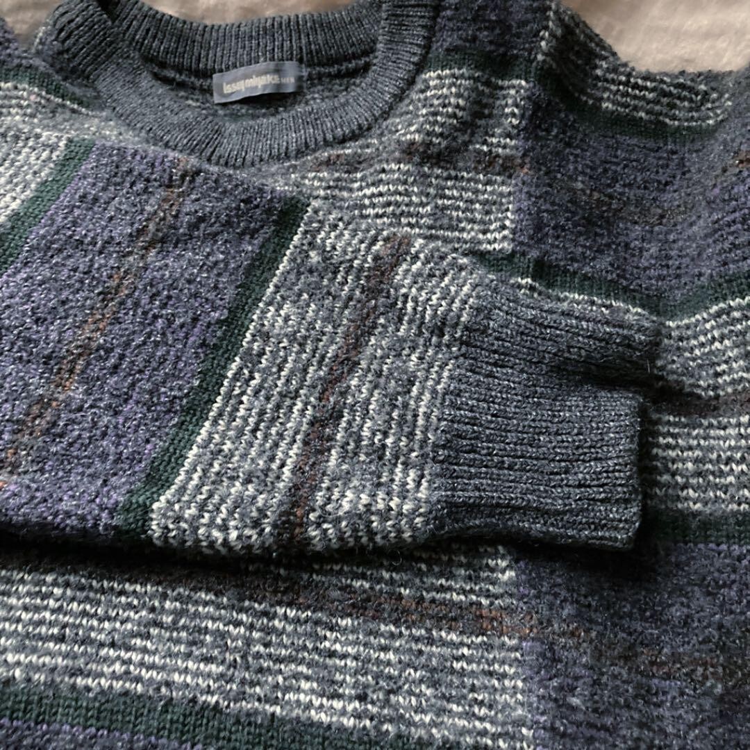Issey Miyake Hori Striped Colour-block Jumper セーター ニット イッセイミヤケ プルオーバー拍卖