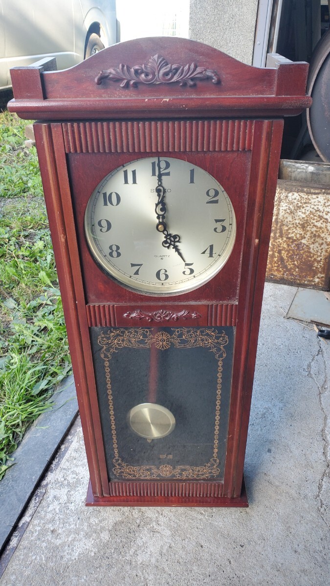 seiko 振り子時計 壁掛け時計 柱時計 アンティーク 昭和レトロ拍卖