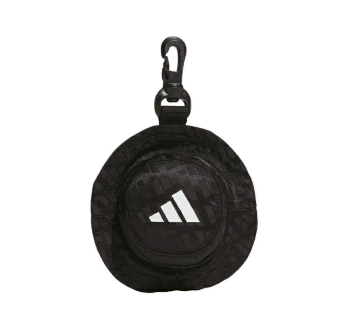 お洒落! adidas アディダス ゴルフ ポーチ モノグラム ハット型ボールケース IS6561 JTY29 黒 ブラック ピン 匿名配送 送料無料拍卖