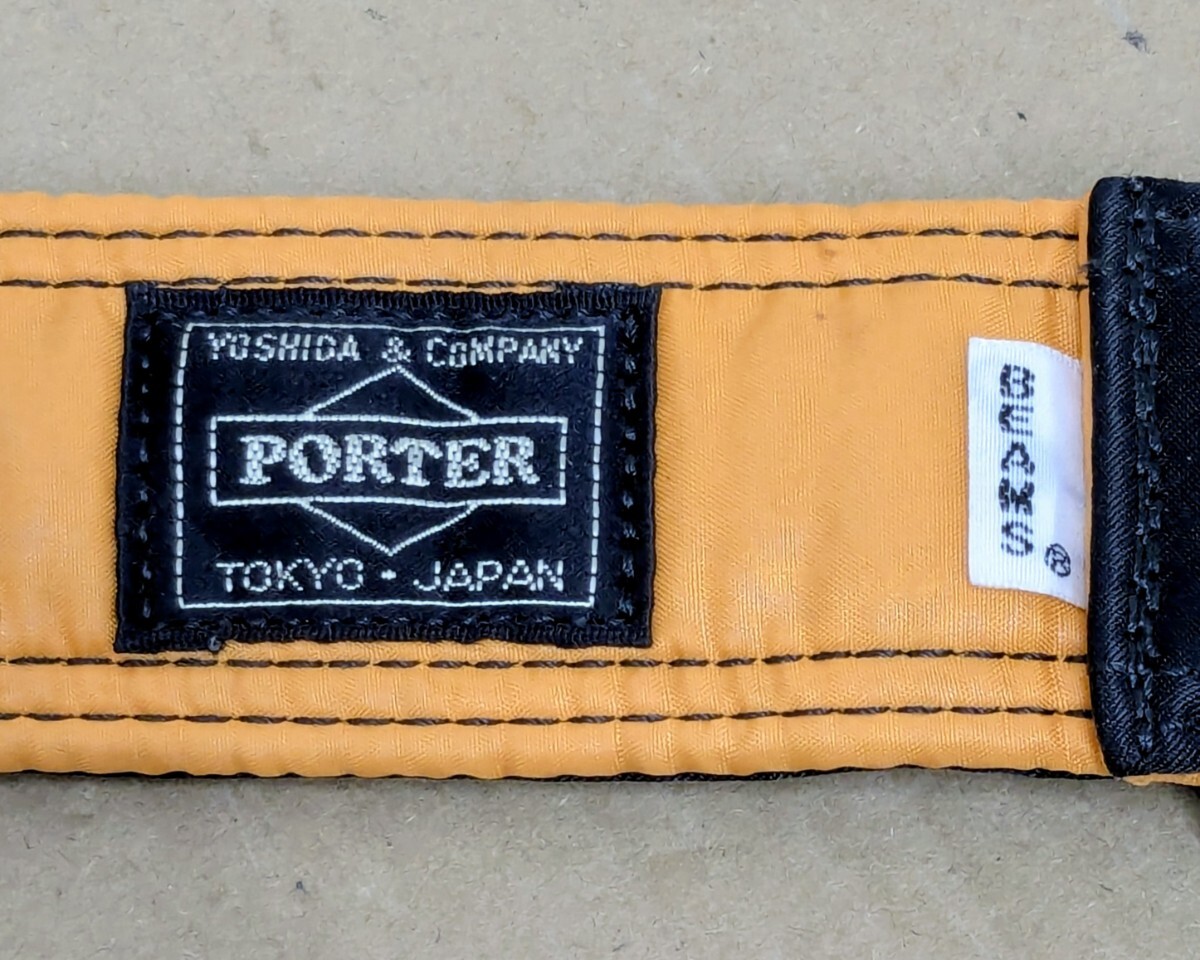 ポーター ビームス コラボ ナイロン ベルト ブラック/オレンジ PORTER BEAMS 吉田カバン拍卖