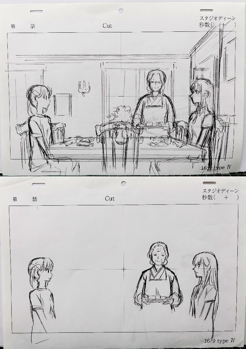 希少 マリア様がみてる 3rdシーズン 第1話 子羊たちの休暇 ラフ原画 2枚セット ラフ原/原画/レイアウト/セル画の原画 ●H5317拍卖