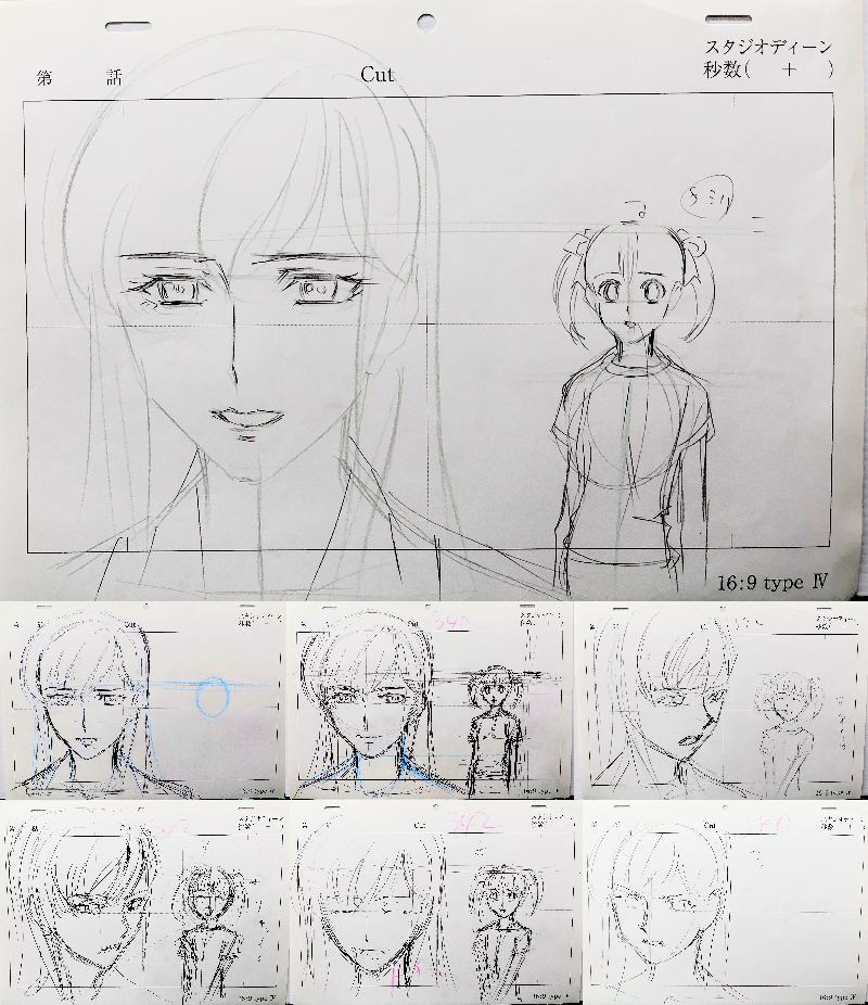 希少 マリア様がみてる 3rdシーズン 第1話 子羊たちの休暇 ラフ原画 7枚セット ラフ原/原画/レイアウト/セル画の原画 ●H5317拍卖