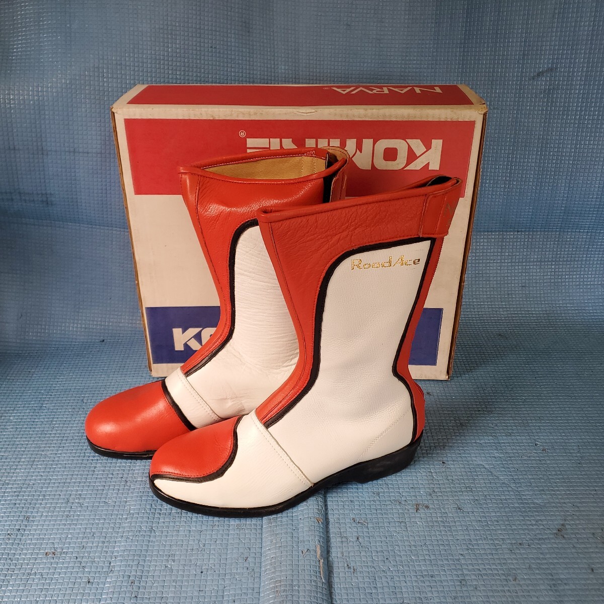 コミネ NARVA レーシングブーツ 当時物 希少 CBX400F CBR400F CB250T CB400F GS400 GT380 GSX400E Z750RS Z400FX Z400GP KH400 XJ400 RZ250拍卖