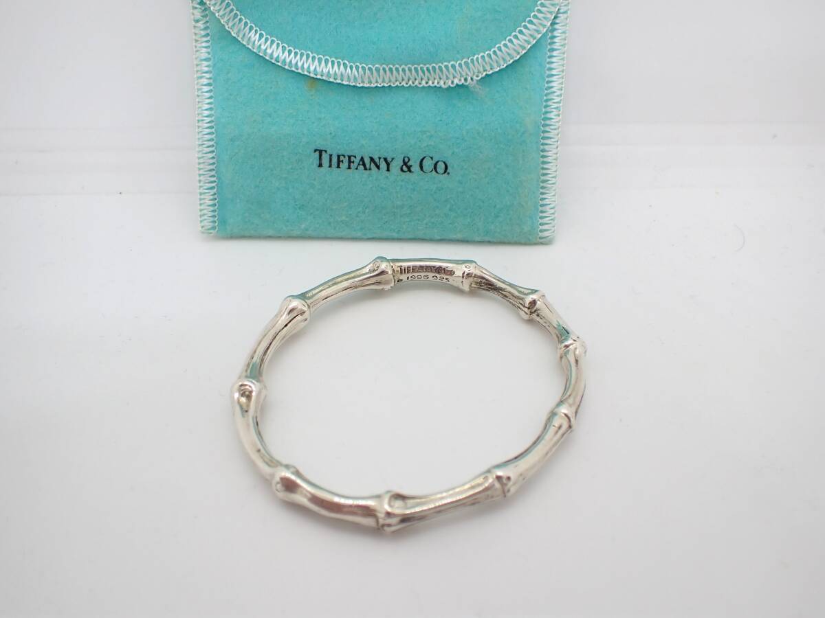 1円~ Tiffany&Co. ティファニー バングル 1996 バンブー シルバー925 ブレスレット拍卖