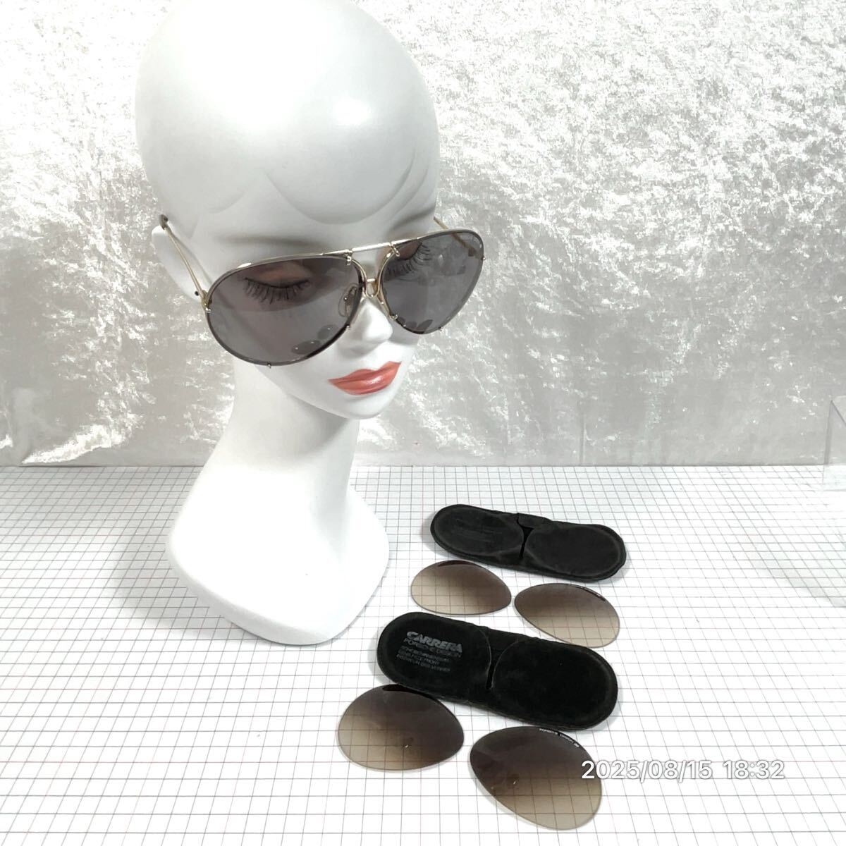 PORSCHE DESIGN ポルシェデザイン カレラ フルリム ディアドロップ ゴールドカラーボディ サングラス メガネ アイウェア 眼鏡 拍卖