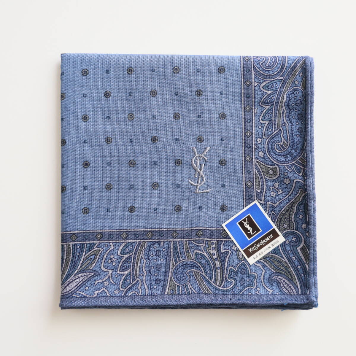 ■未使用 YSL イヴ・サンローラン ハンカチ J■拍卖