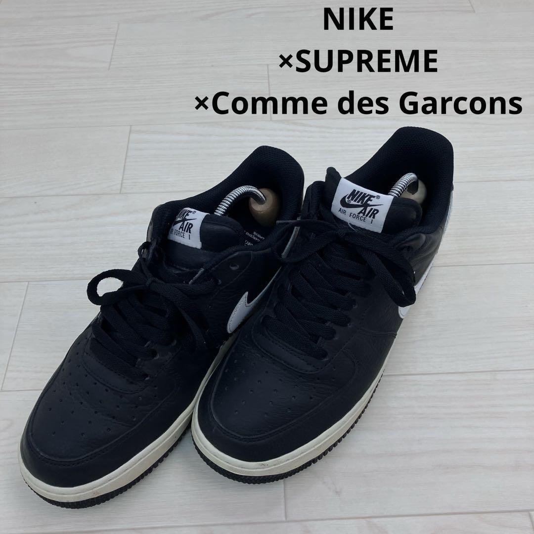NIKE ナイキ ×SUPREME×Comme des Garcons AIR FORCE1 エアフォースワン W23916拍卖
