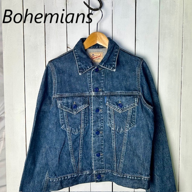 Bohemians デニムジャケット 0 濃紺インディゴ ボヘミアンズ トラッカージャケット ジージャン XS 3rdタイプ サード 短丈 日本製 ●80拍卖