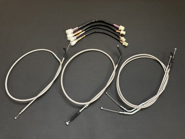 ゼファー750 ~2003y メッシュワイヤーセット+ハーネスキット 15cmロング 拍卖