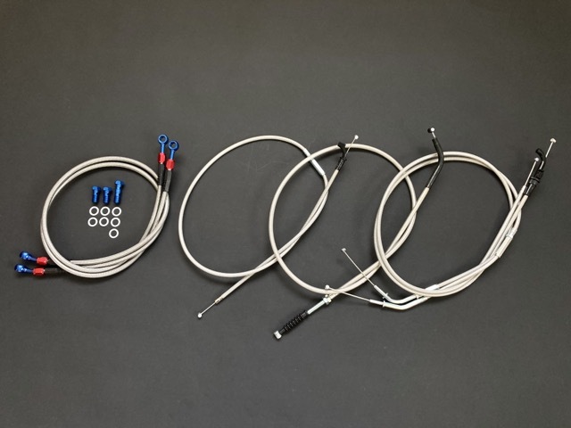 ゼファー750 アップハンワイヤーセット STD 純正長 ノーマル長 Ckit 拍卖