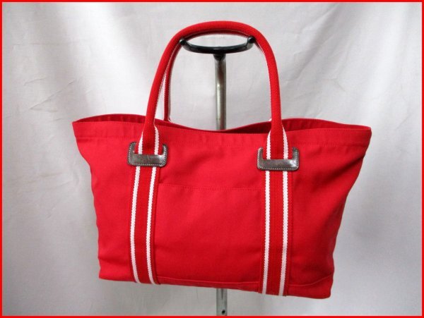 横型トートバッグ RD◇綿ポリエステル W46cm拍卖