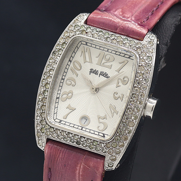 稼動 フォリフォリ ホワイト文字盤 QZ レディース腕時計 2000000 NSK KTU拍卖