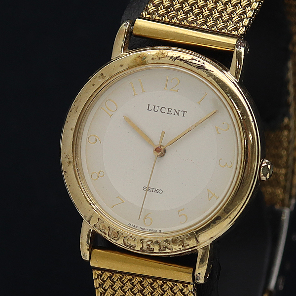 セイコー ルーセント 7N01-6150 QZ ホワイト文字盤 メンズ腕時計 2000000 NSK MST拍卖