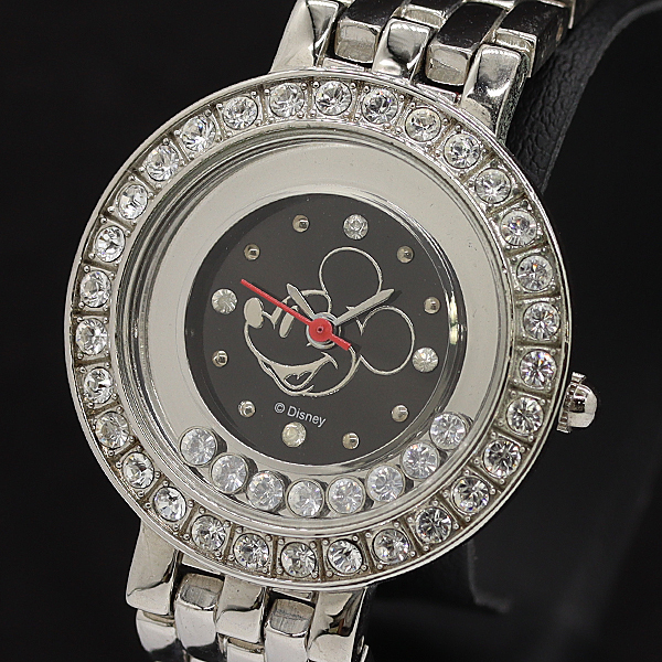稼働 ミッキーマウス QZ ブラック文字盤 ディズニー レディース腕時計 2000000 NSK KMR拍卖