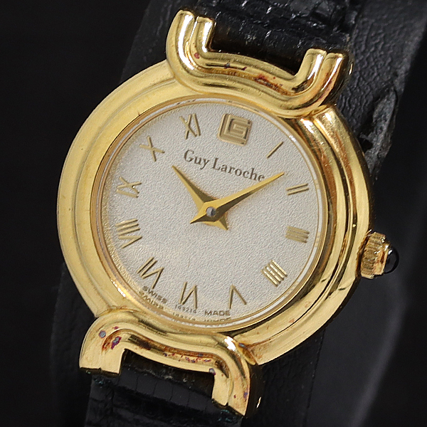 稼働 ギロッシュ QZ ホワイト文字盤 レディース腕時計 2000000 NSK KTS拍卖