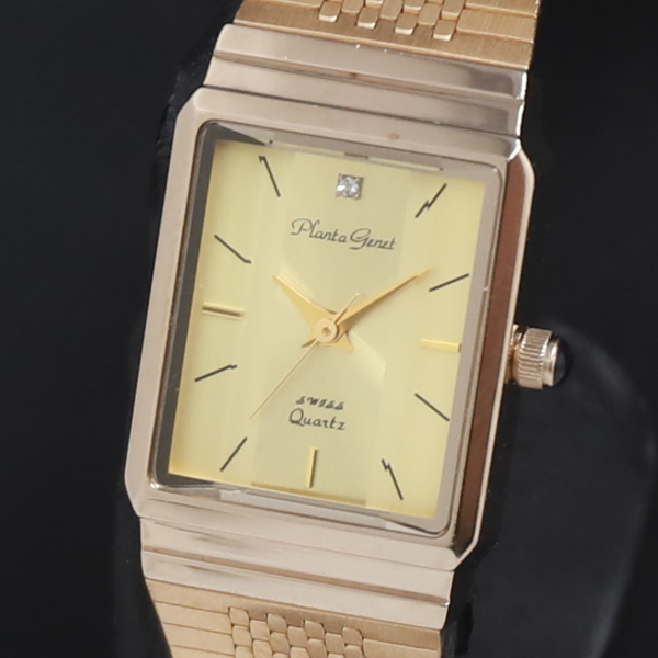 QZ PLANTA GENET 石付 PG-106 ゴールド文字盤 レディース腕時計 2000000 NSK KRK拍卖